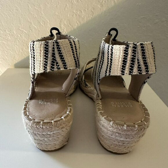 NWT Eileen Fisher Agnes Espadrille Wedge Sandal - Size 8 - Picture 4 of 6